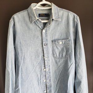 Polo Small Light Blue Chambray Long Sleeve Button Down